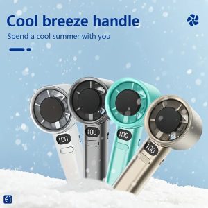 Modern Digital Display Portable Handheld Cooling Fan - রিচার্জেবল স্মার্ট ফ্যান (একাধিক রঙে) M11