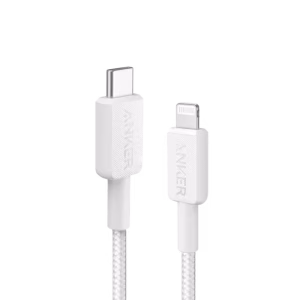 Anker 322 MFi Certified USB-C to Lightning Braided Cable for iPhone and iPad.