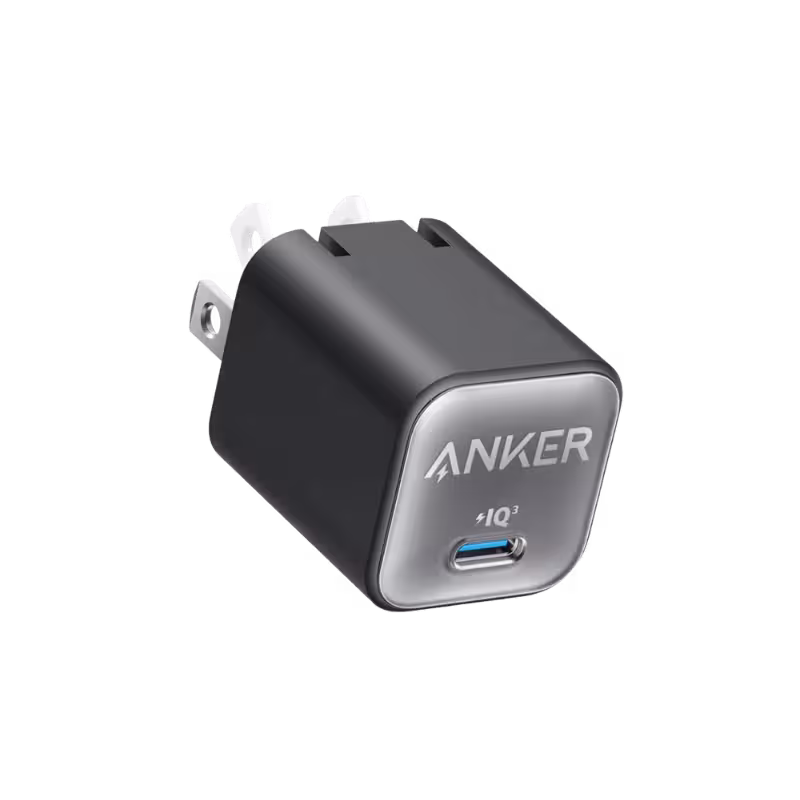 Anker 511 Nano 3 30W GaN Fast Charger for iPhone, iPad and MacBook Air.