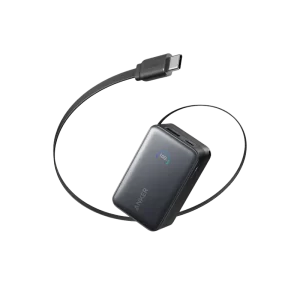 Anker Nano 10000mAh 45W Power Bank with Retractable USB-C Cable and Smart Display.