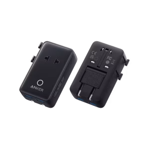 Anker Nano 5-in-1 Travel Adapter with 20W USB-C PD and Universal Plug Compatibility.