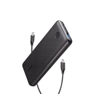 Anker PowerCore Essential 20000 PD Portable Charger with USB-C Input/Output.