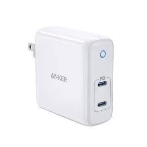 Anker PowerPort Atom PD 2 60W Dual Port Fast Charger for Laptops and Smartphones.