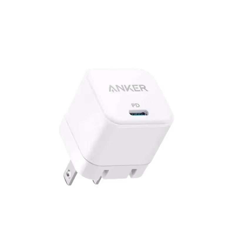 Anker PowerPort III 20W Cube A2149 Fast Charger with Foldable Plug for iPhone and Android.