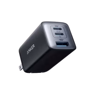 Anker PowerPort III 65W Pod 3-Port Fast Charger with GaN II Technology.