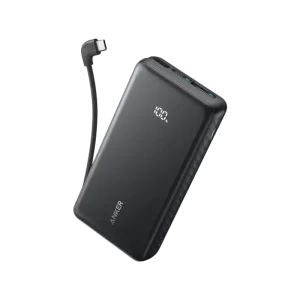 Anker Zolo 20000mAh Power Bank with Built-in USB-C Cable and ActiveShield 3.0.
