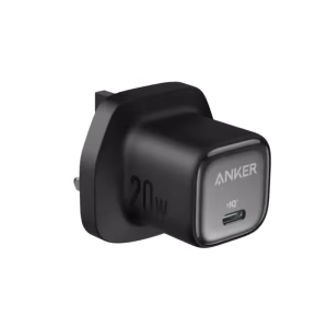 Anker Zolo 20W USB-C PD 3.0 Fast Charger with 3-Pin UK Plug for iPhone.