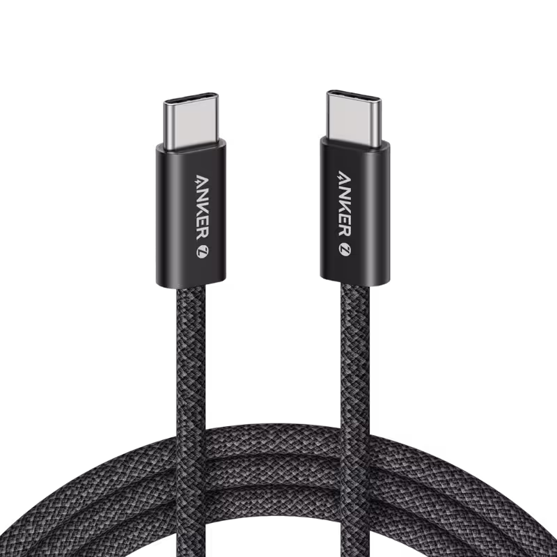 Anker Zolo 240W Braided USB-C Cable for MacBook Pro, iPhone, and Laptops.