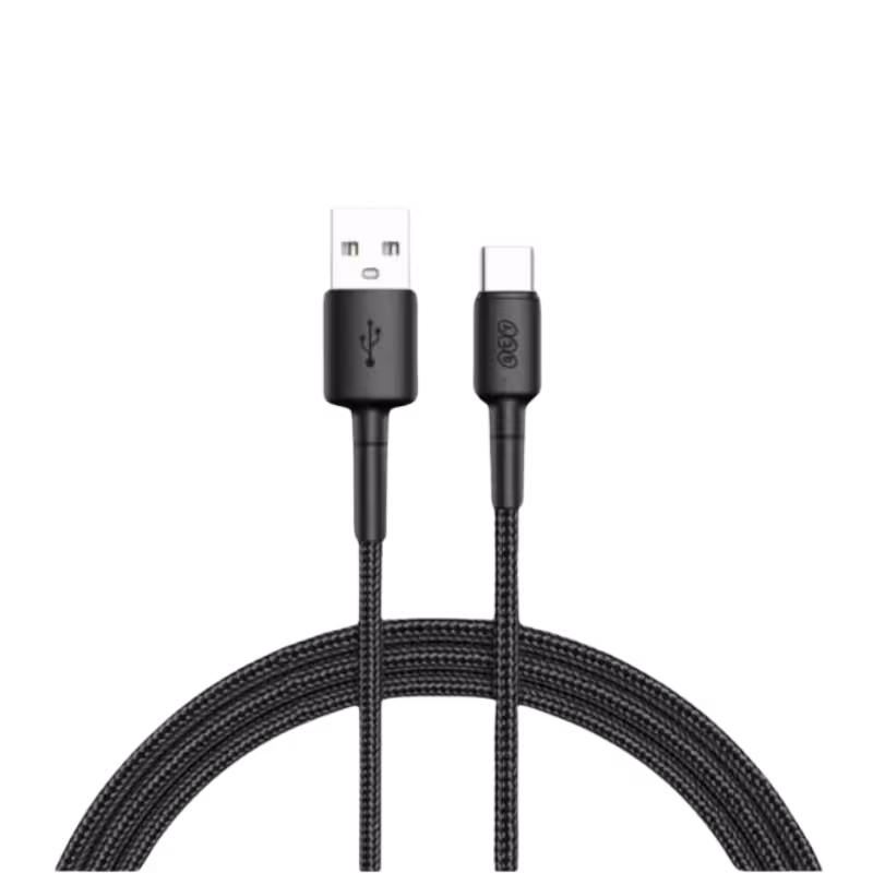 QCY DC05 60W Braided USB-A to USB-C Fast Charging Cable.