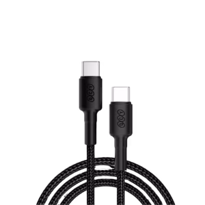 QCY DC13 60W USB-C to USB-C Fast Charging Cable with 1.2m length.
