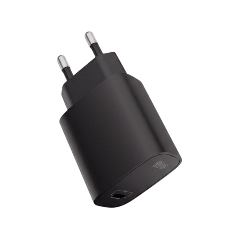 QCY GN103-EG 25W GaN Fast Charger with 2-Pin EU Plug for Samsung and iPhone.