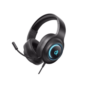 QCY Heroad V200 Gaming Headset with RGB Lighting and Detachable Microphone.