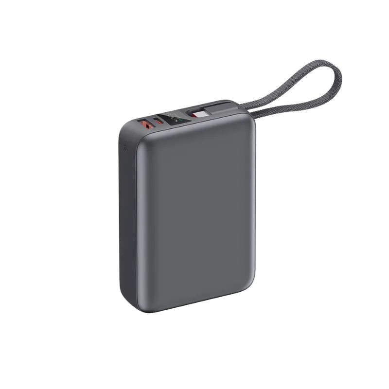 QCY PB20A 45W 20000mAh Power Bank with Built-in Cable.