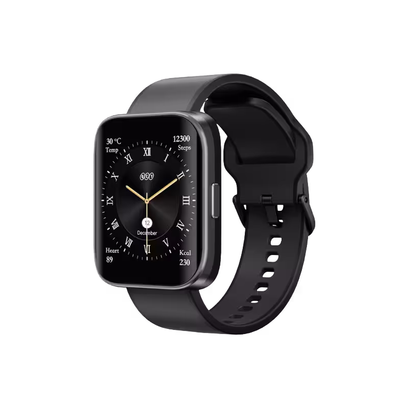 QCY Urban GS Smartwatch with 1.95-inch AMOLED Display and GPS Tracking.